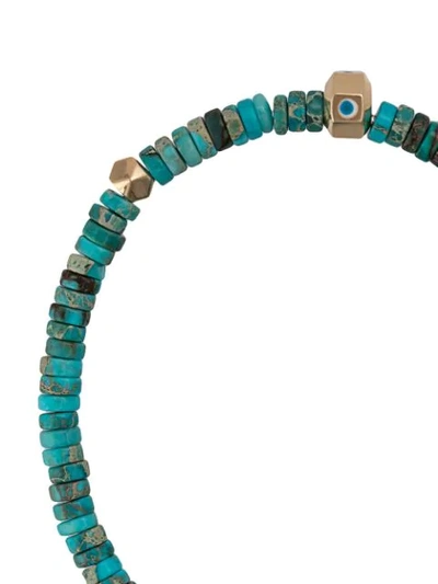 Shop Luis Morais Star Enameled Octagon Bracelet In Blue