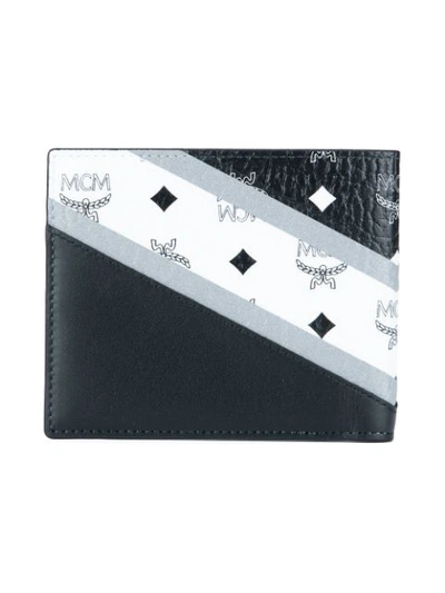 Shop Mcm Logo Contrast Bi In Black