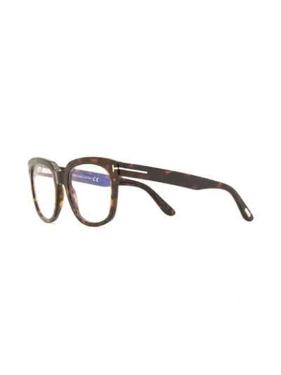 Tom Ford Tortoise Shell Square Sunglasses In Brown