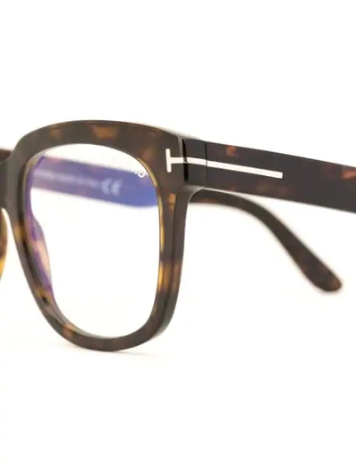 Tom Ford Tortoise Shell Square Sunglasses In Brown