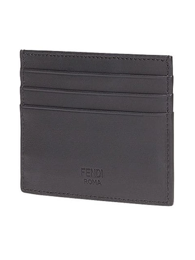 Shop Fendi Monster Eyes Card Holder In Black