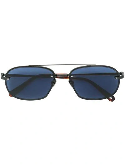Shop Brioni Round Shaped Sunglasses - Black