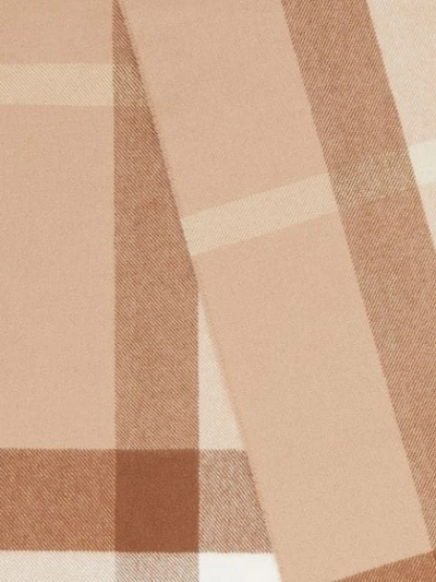 Shop Burberry Cashmere Check Scarf In Neutrals