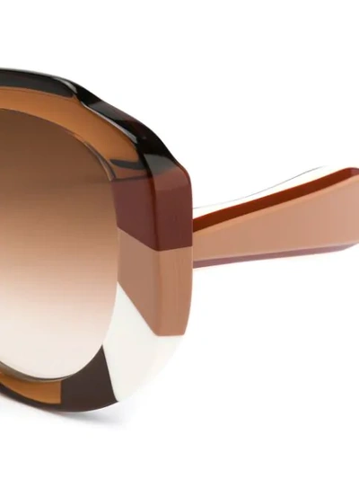 Shop Chloé Massive Tinted Round Sunglasses In Brown