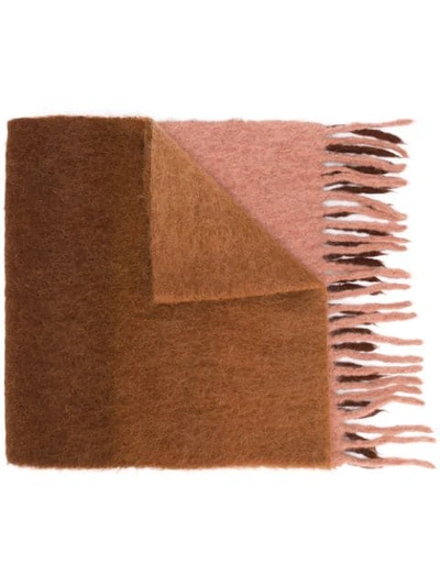 Shop Acne Studios Chunky Fringes Scarf In Brown