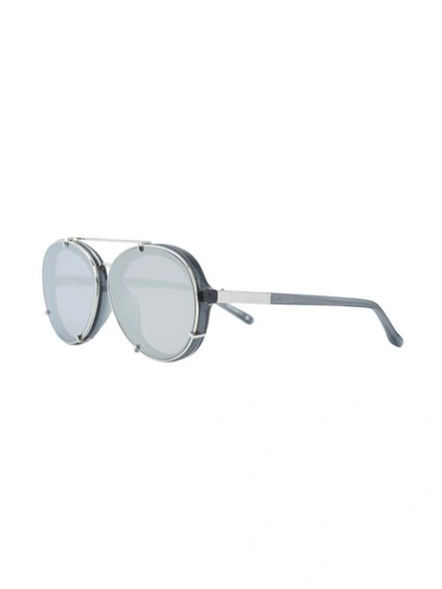 Shop Linda Farrow Round Sunglasses In Black