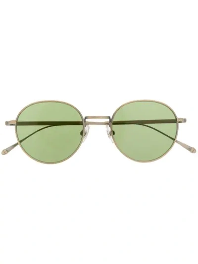 Shop Matsuda Round Tinted Sunglasses In Gold