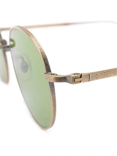 Shop Matsuda Round Tinted Sunglasses In Gold