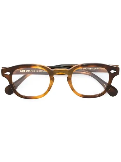 Shop Moscot Lemtosh 44 Glasses In Brown
