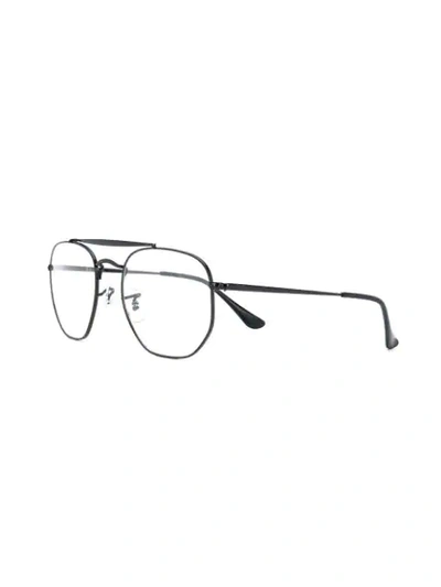 Ray Ban Top Bar Round Glasses In Black