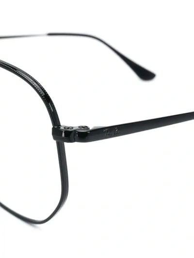 Ray Ban Top Bar Round Glasses In Black