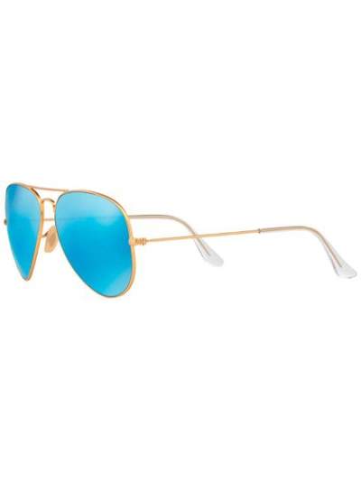 Ray Ban Ray-ban Rb3025 Aviator Lentes Espelhadas - Metallic In Metallic