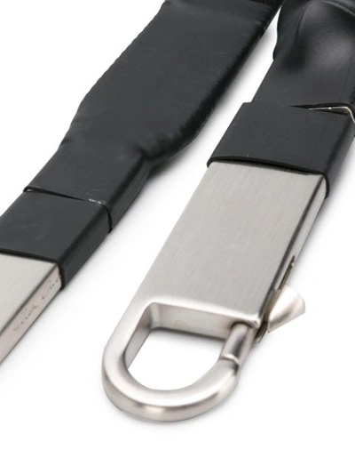 Shop Rick Owens Buckled Strap Key Chain In Black