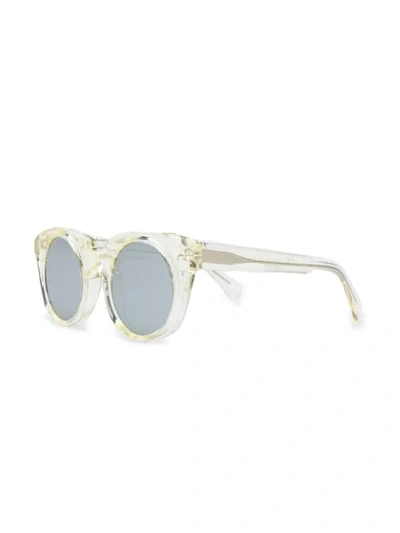Shop Kuboraum Round Frame Sunglasses In Neutrals