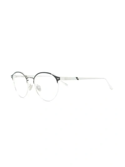 Shop Leisure Society Classic Round Glasses In Metallic