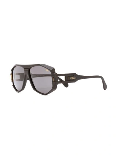Shop Cazal 163/301 Geometric Frame Sunglasses In Black