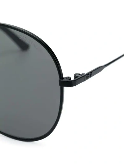 Shop Calvin Klein 205w39nyc Aviator Shaped Sunglasses - Black