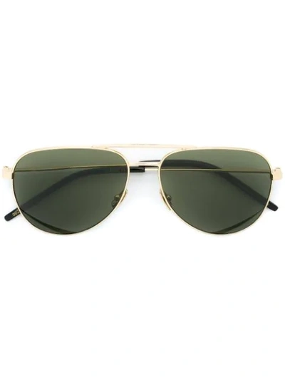 Shop Saint Laurent Classic 11 Pilot-frame Sunglasses In Multicolour