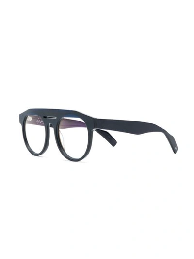 Shop Yohji Yamamoto Thick Rimmed Glasses In Black