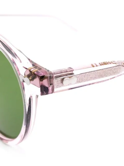 Shop Moscot Clear Frame Sunglasses In Pink