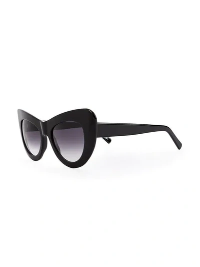 Shop Andy Wolf Oversized Cat Eye Sunglasses In Black