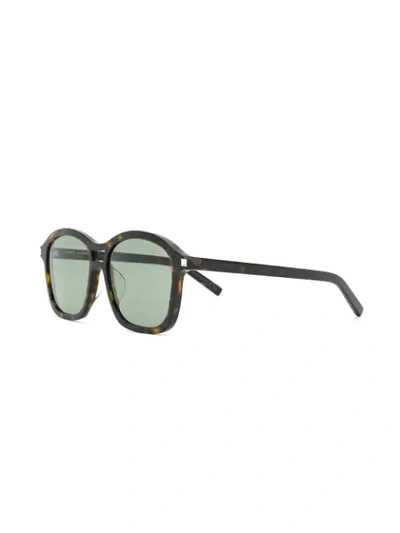 Shop Saint Laurent Sl25 Sunglasses In Brown