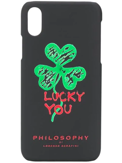Shop Philosophy Di Lorenzo Serafini Luck You Iphone X/xs Case In Black
