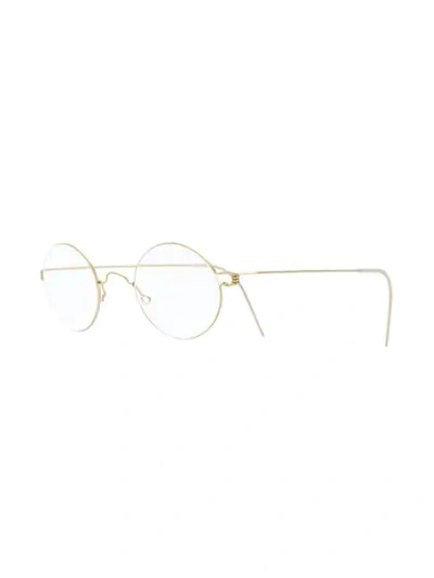 Lindberg Corona Round Glasses In 金色