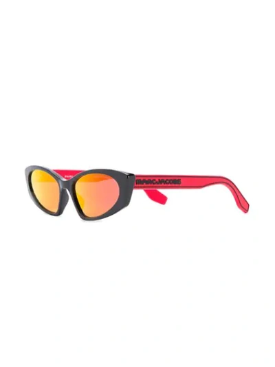 Shop Marc Jacobs Cat-eye Shaped Sunglasses In Black