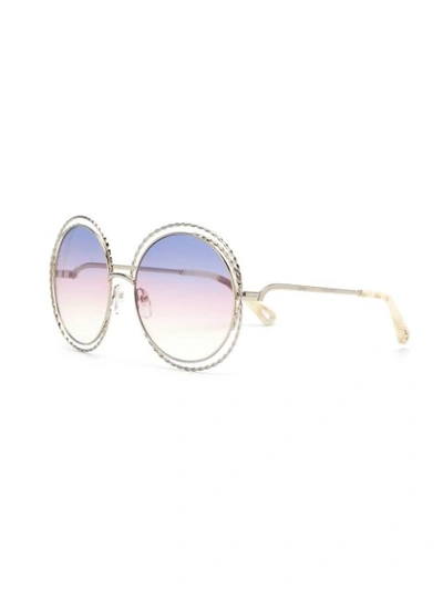 oversized wired frame sunglasses