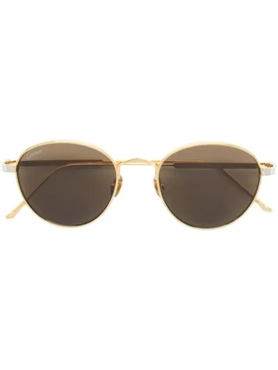 Shop Cartier C De  Sunglasses In Metallic