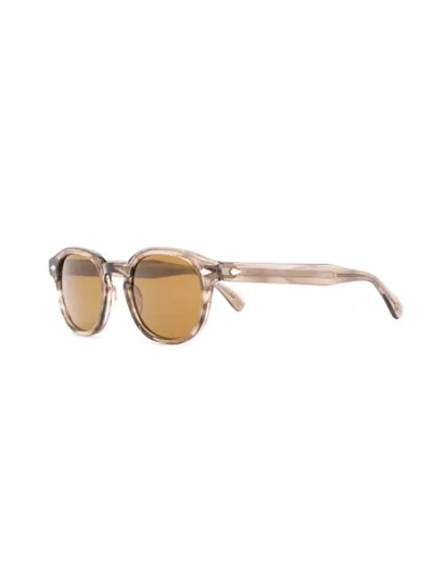 Shop Moscot Clear Frame Sunglasses In Brown