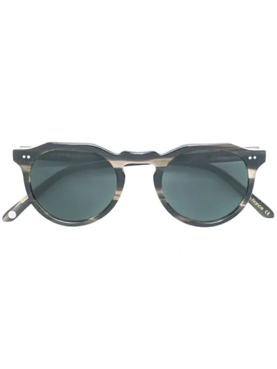 Shop Josef Miller Round Frame Sunglasses In Brown