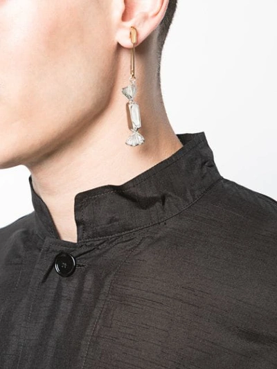 Shop Ambush Safety Pin Earring In Grey