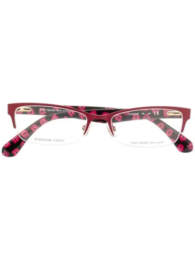 Shop Kate Spade Alexanne Glasses In Red