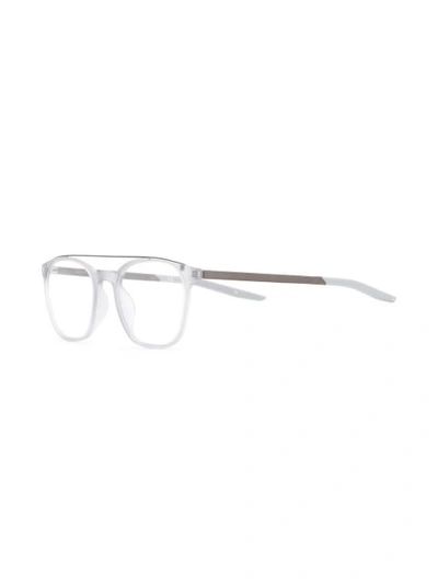 Shop Nike Square Frame Optical Glasses In Grey