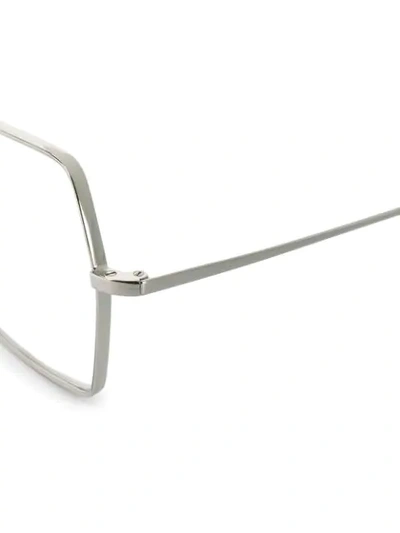 Shop Epos Oversized Square Frame Glasses In Metallisch
