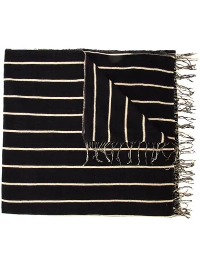 Shop Uma Wang Striped Scarf - Black