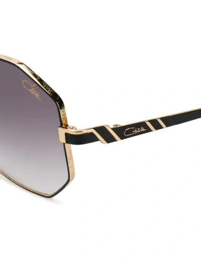 Shop Cazal Square Tinted Sunglasses In Metallic