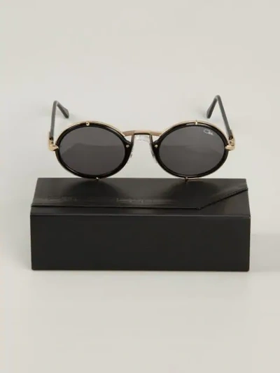 Shop Cazal Round Frame Sunglasses In Black