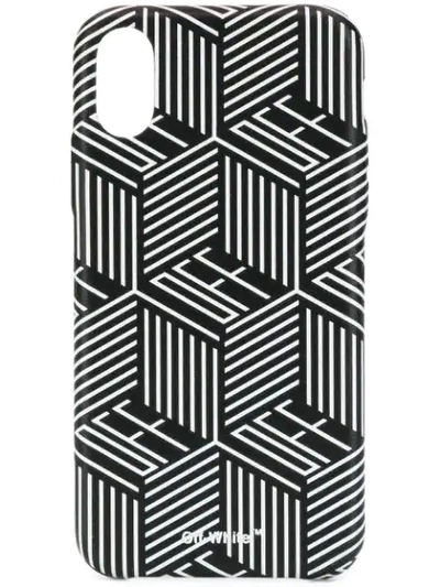Off-white Graphic Logo Print Iphone Xs Max Case In Black