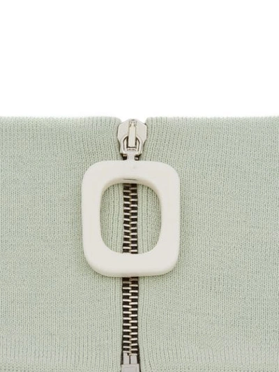 Shop Jw Anderson Zipped Knitted Neckband In 505 Pistacchio