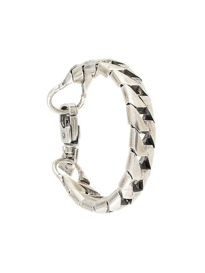 Shop Goti Oversized Chain Bracelet In Silver