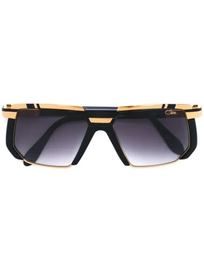 Shop Cazal Square Frame Sunglasses - Black