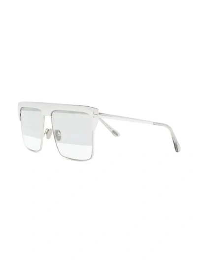 Shop Tom Ford West Sunglasses In Silver