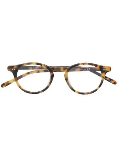 EPOS ROUND FRAME GLASSES - 棕色