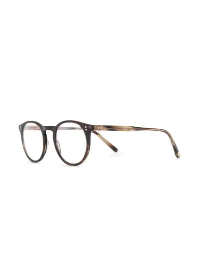 EYEVAN7285 TORTOISESHELL ROUND FRAME GLASSES - 棕色