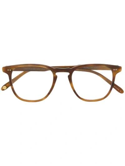 Shop Garrett Leight Brooks Round-frame Glasses In Brown