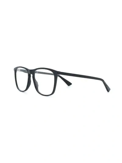 Shop Gucci Square Frame Sunglasses In Black