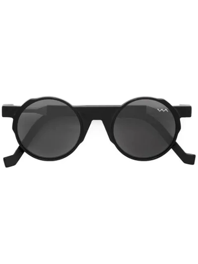 Shop Vava Round Framed Sunglasses In Black